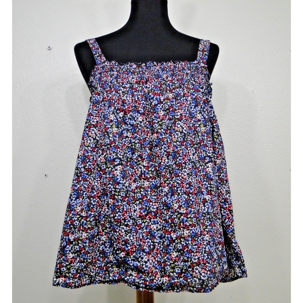 LANE BRYANT Women's Blouse Top Sleeveless Square Neck Floral Print Size 14/16